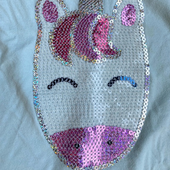Girls Sparkle Unicorn Sequence Tshirt Top Bundle Set - Picture 3 of 15